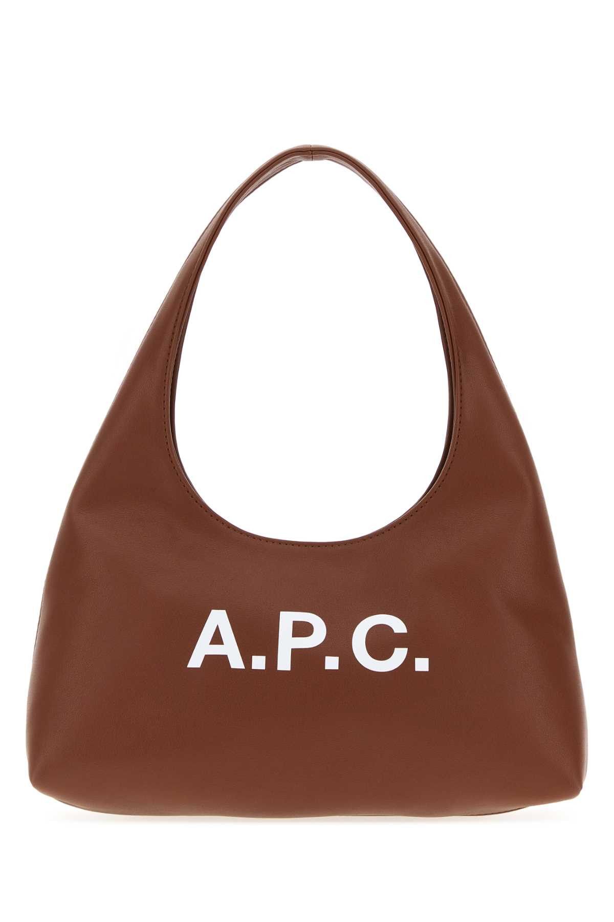 A.P.C. Brown Synthetic Leather Small Ninon Shoulder Bag Size ONE SIZE - 1 Thumbnail