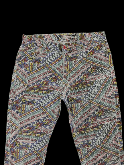 Japanese Brand Rivers Women's Pants Fullprint Design Size 31" - 3 Thumbnail