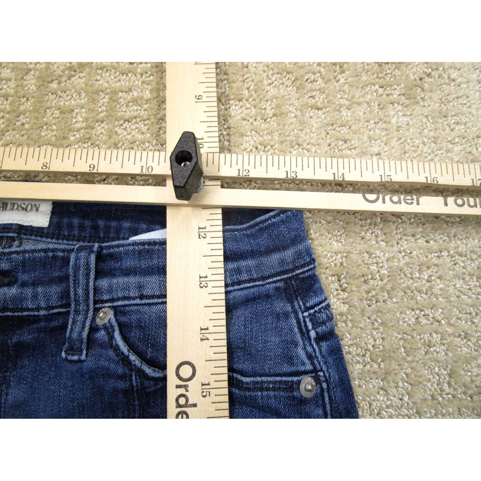 Hudson Hudson Jeans Women 27 Blue Skinny Ankle Pants Lace Up Dark Wash Denim Crop 5-Pocket Regular Rise Shoes Mens Womens Size 27" / US 4 / IT 40 - 5 Thumbnail