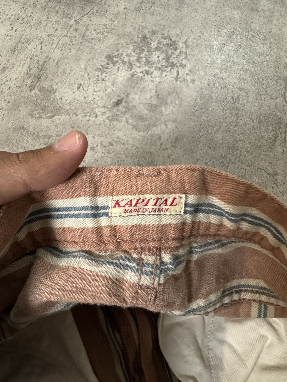 Kapital VINTAGE KAPITAL WITH STRIPED MOTIF LONG PANTS SOFT JEANS Size US 29 - 8 Thumbnail
