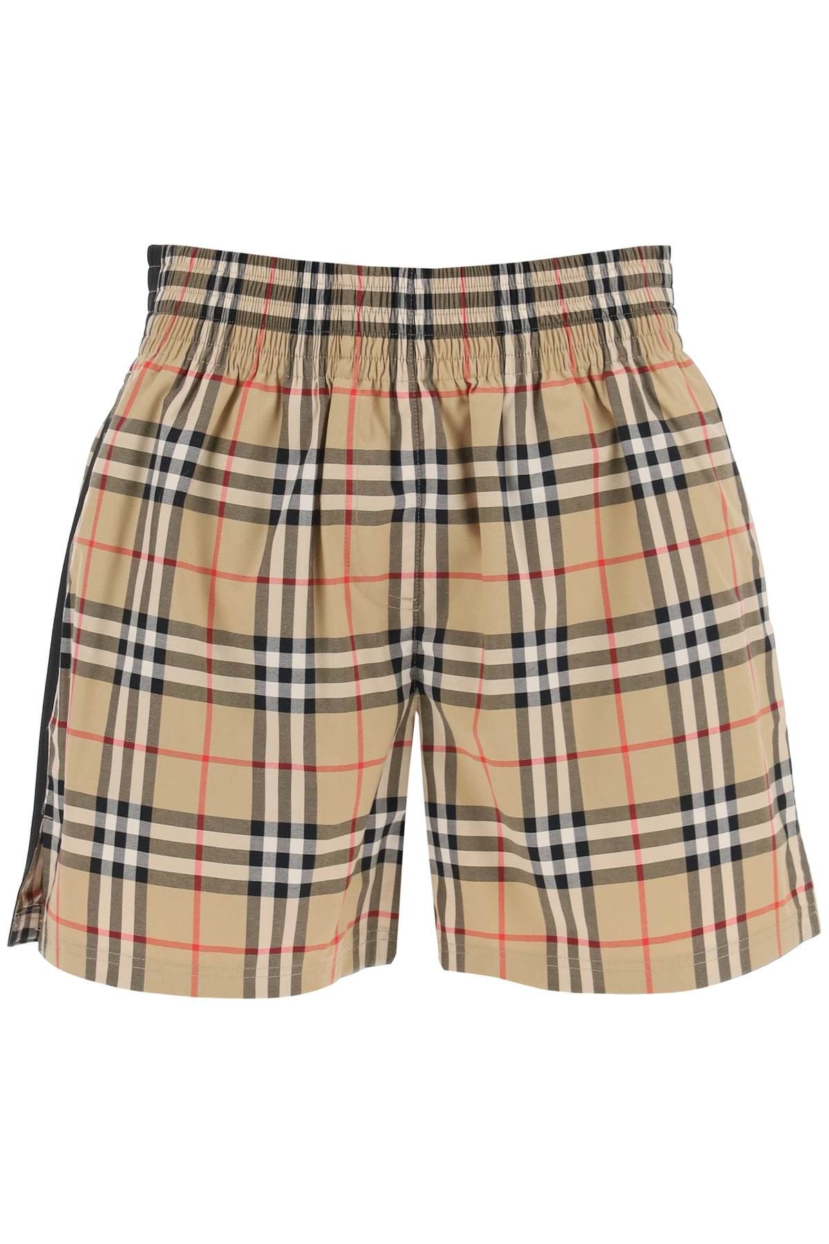image of Burberry Audrey Check Shorts in Archive Beige Ip Chk, Women's (Size 24)