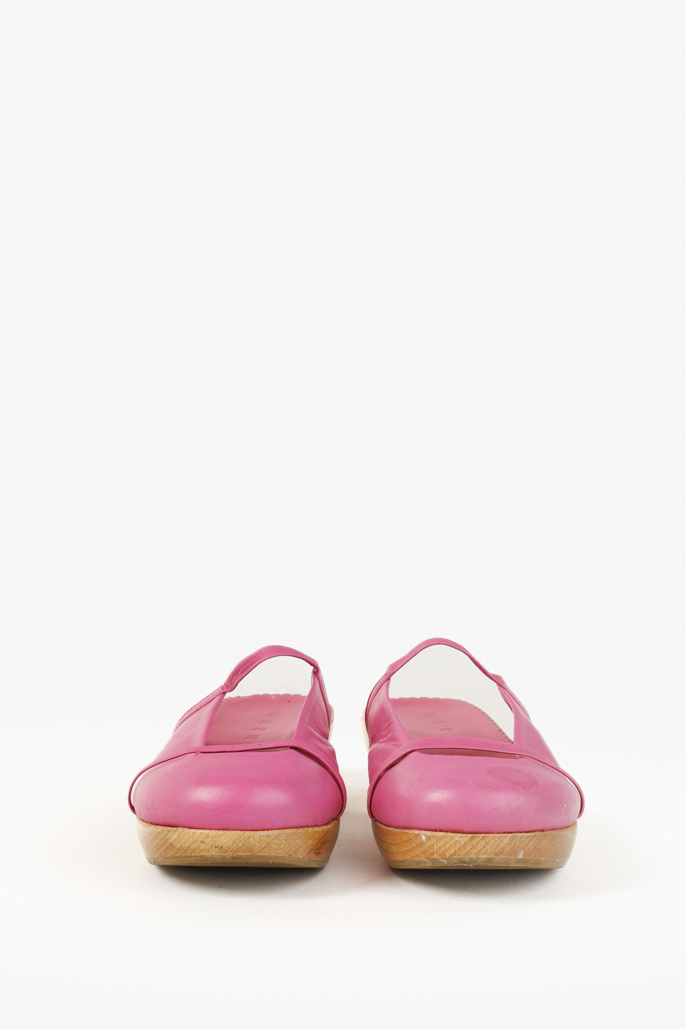 Marni Marni Fuchsia Leather Clog Size US 7 / IT 37 - 2 Thumbnail