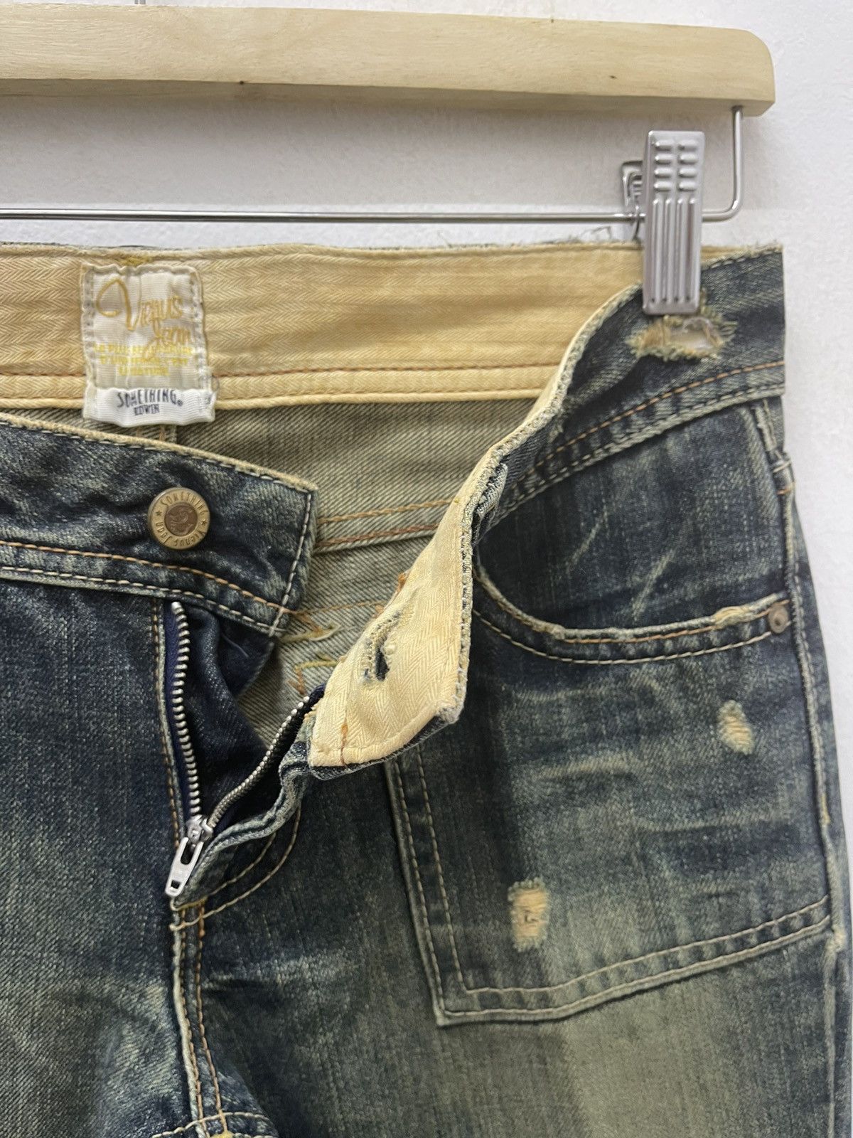 Edwin Rare Vintage VIENUS JEAN Something by Edwin Japan Flare Size US 28 / EU 44 - 8 Thumbnail