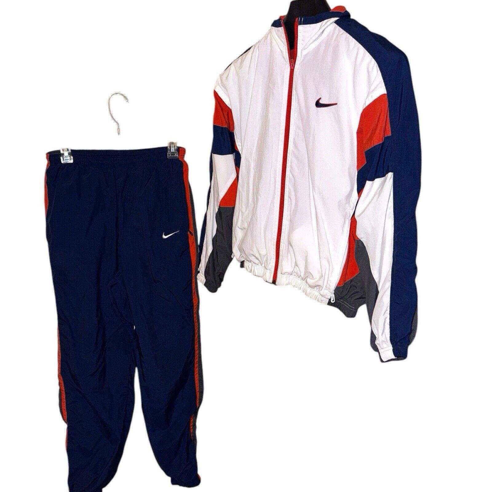 Nike Nike Vintage Tracksuit Big Logo Red White Blue & Gray M Size US 32 / EU 48 - 1 Thumbnail