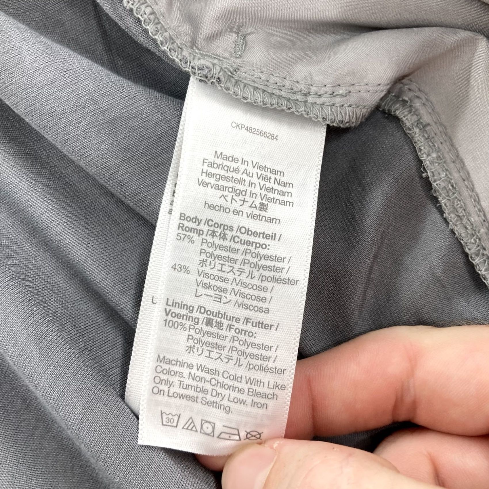 Madewell Madewell Pants Womens XL Gray Satin Wide-Leg Pull On Pockets Lightweight Relaxed Size 40" / US 18 - 6 Thumbnail