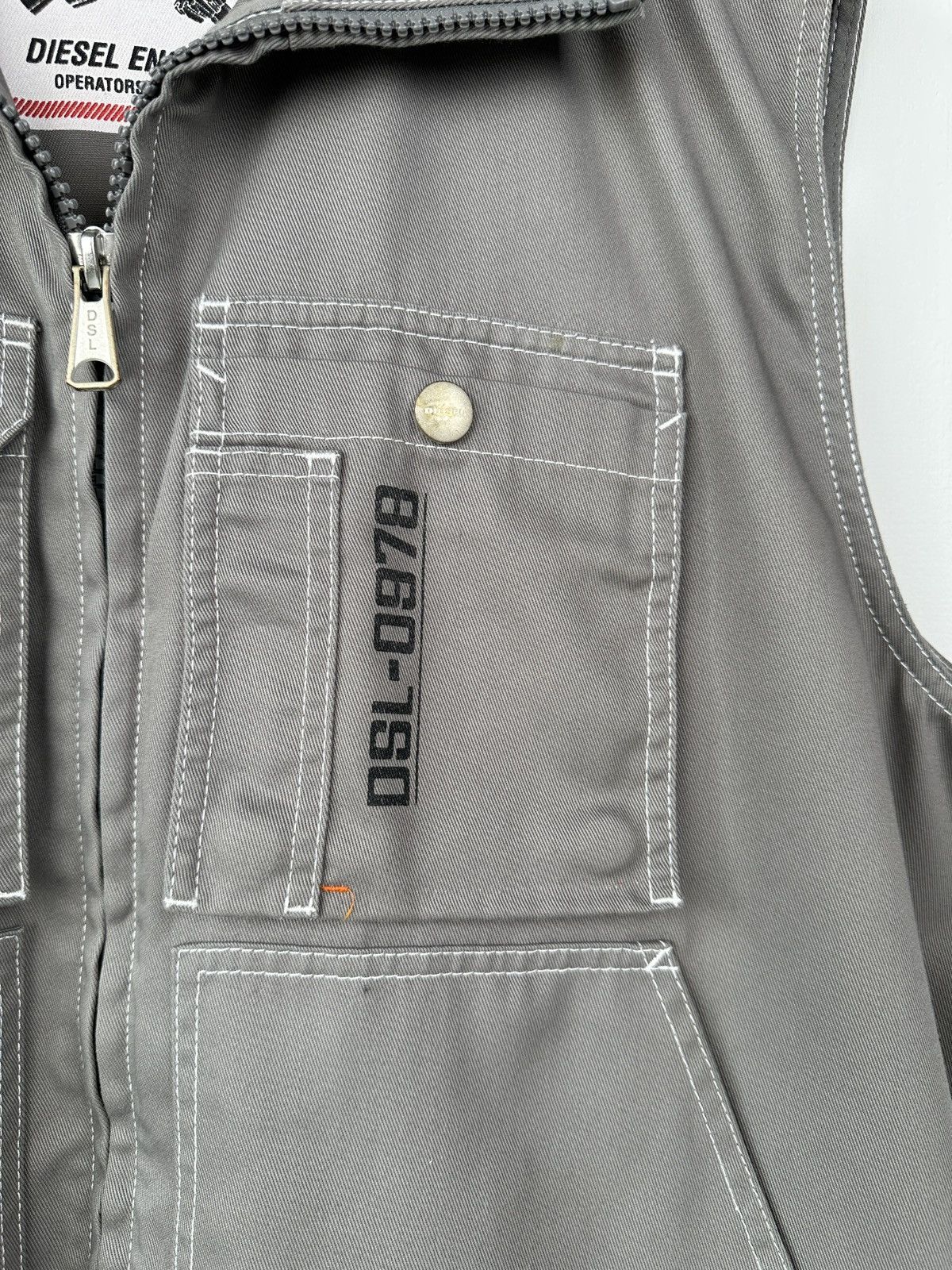 Diesel DIESEL Hidden-Pocket Workwear Multipocket Cargo Vest Jacket Size US L / EU 52-54 / 3 - 8 Thumbnail
