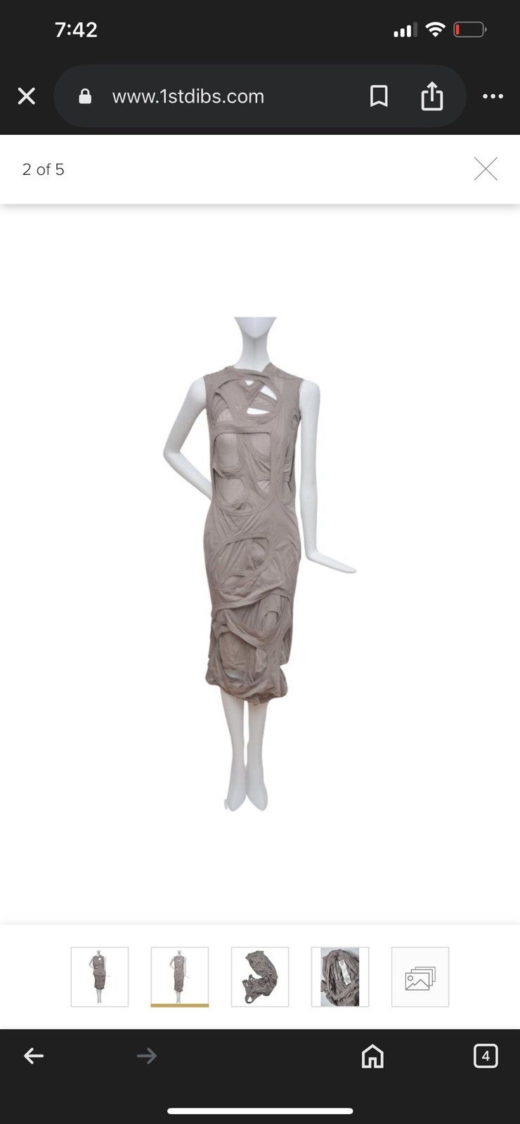 Rick Owens Rick Owens Babel SS19 Mega Membrane Holes Dress–Runway Piece Size M / US 6-8 / IT 42-44 - 1 Thumbnail
