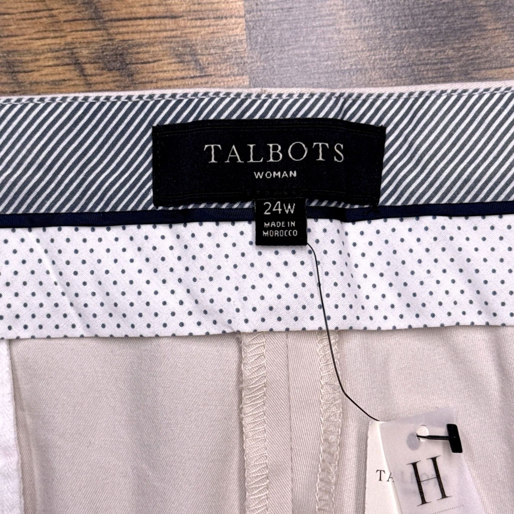 Talbots Talbots Heritage Ankle Pants Womens 24W Tan High Rise Stretch New City Straight Pants Plus Size Womens Brown 25in Inseam Mens? Size 42" / US 20 - 6 Thumbnail