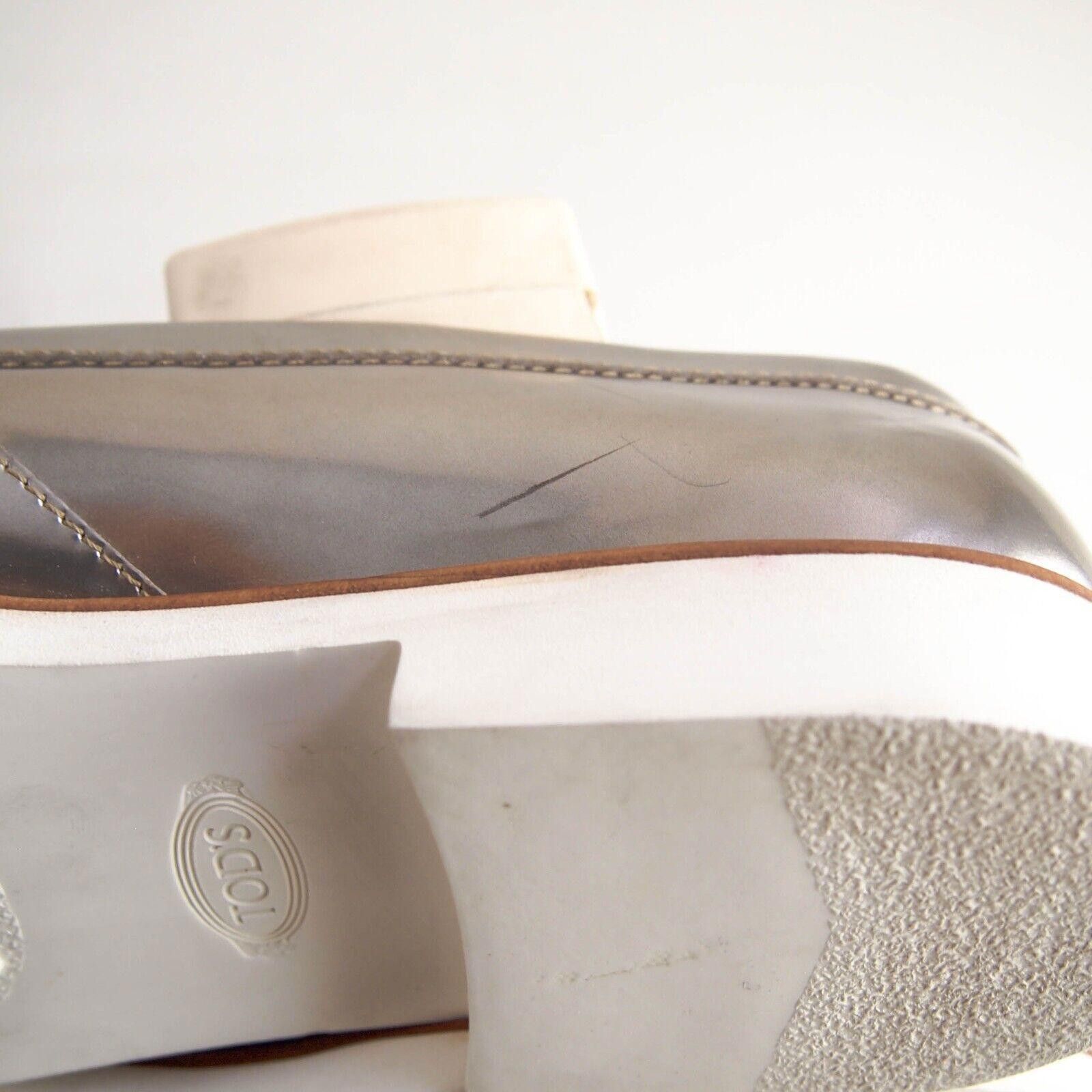 Tod's TODs Penny Loafers Silver Mirror Leather EU 40.5 US 10.5 Size US 10.5 / IT 40.5 - 9 Thumbnail