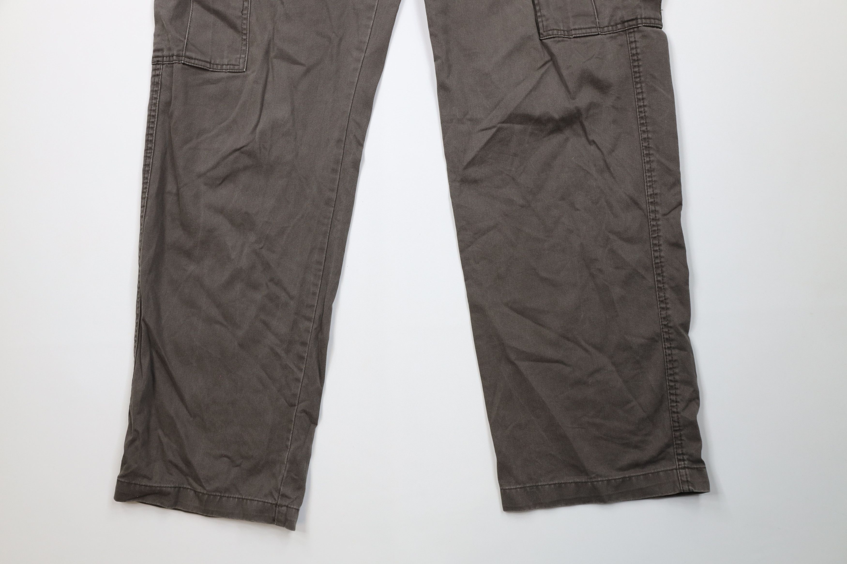 Chaps Vintage 90s Y2K Chaps Faded Wide Leg Cargo Pants Gray Cotton Size US 36 / EU 52 - 4 Thumbnail