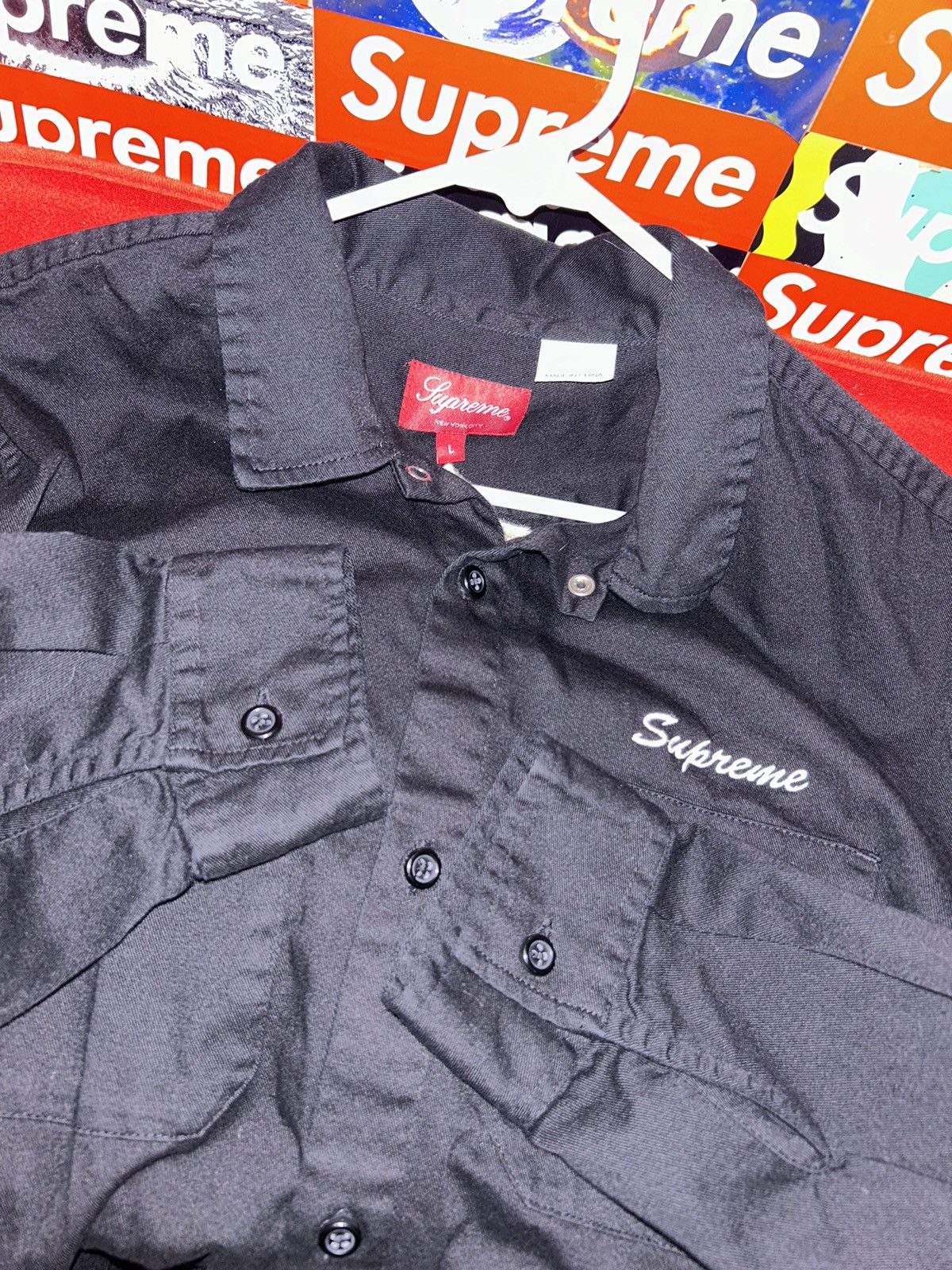 Supreme Supreme Mary Work Shirt Men’s Black SS22 size Large Size US L / EU 52-54 / 3 - 10 Thumbnail
