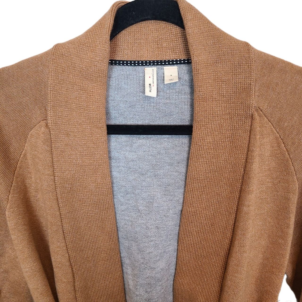 Anthropologie Moth Anthropologie Sweater Cardigan S Rizzo Belted Camel Size S / US 4 / IT 40 - 3 Thumbnail