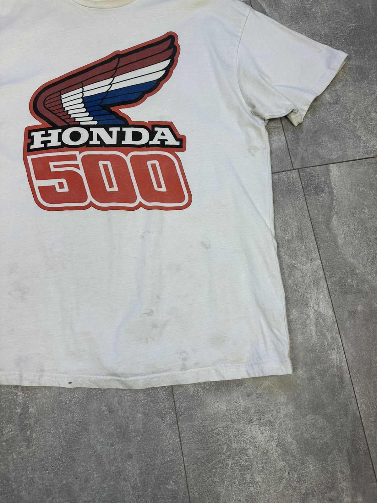 Honda Men’s vintage distressed Honda 500 racing tee Size US XXL / EU 58 / 5 - 4 Thumbnail
