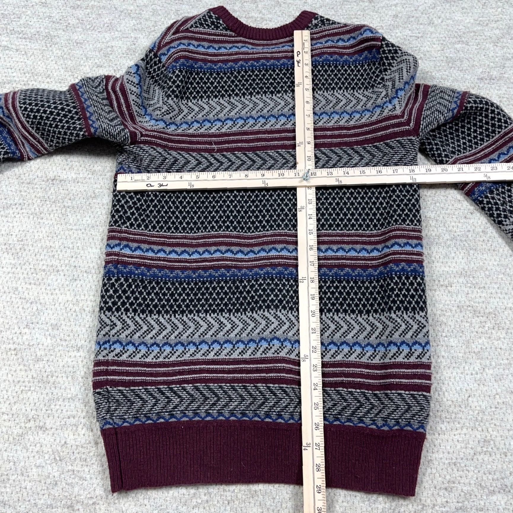 Gap VINTAGE Gap Sweater Men Medium Tall Maroon Wool Knit Mock Neck Pullover Geometric Logo 90s Retro Classic Preppy Golf Hiking Walking Size US M / EU 48-50 / 2 - 6 Thumbnail