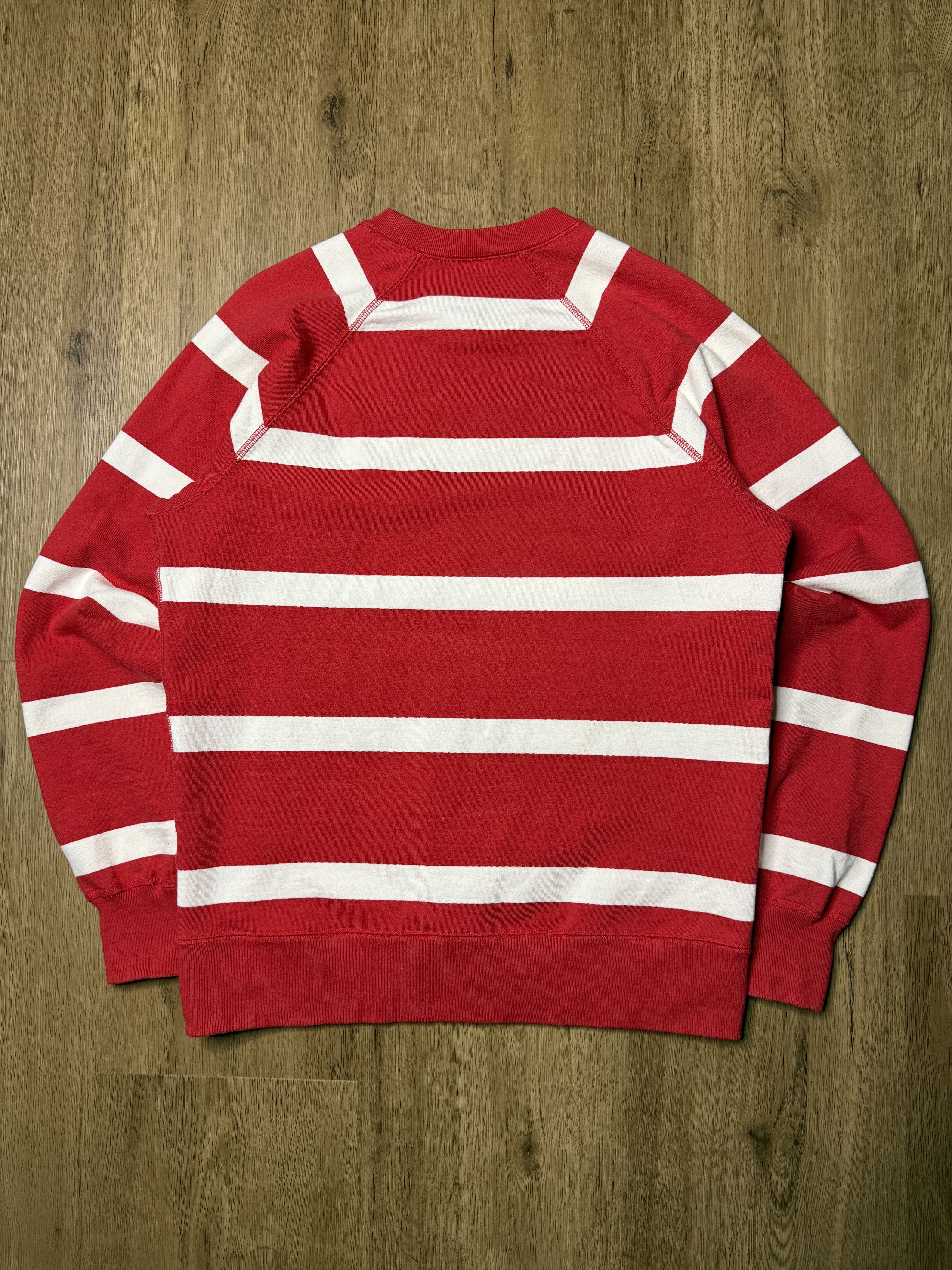 Supreme Supreme FW15 Striped Raglan Crewneck Red Size US M / EU 48-50 / 2 - 2 Thumbnail