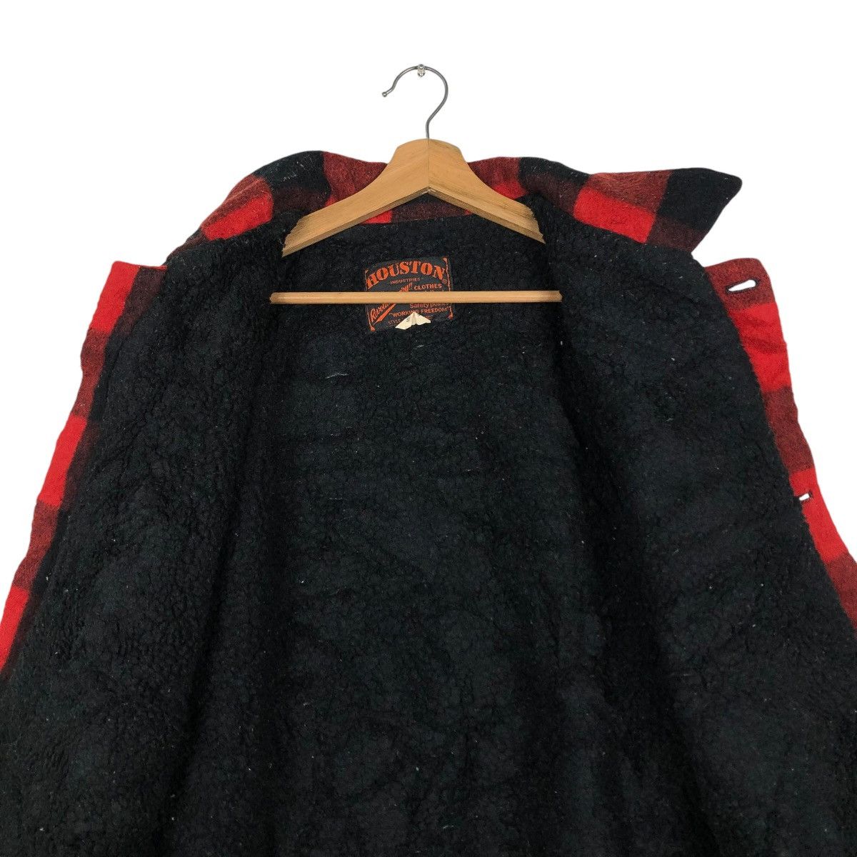 Japanese Brand 🔥VINTAGE WOOL BUTTON BOMBER JACKET HOUSTON TARTAN DESIGN Size US M / EU 48-50 / 2 - 16 Thumbnail
