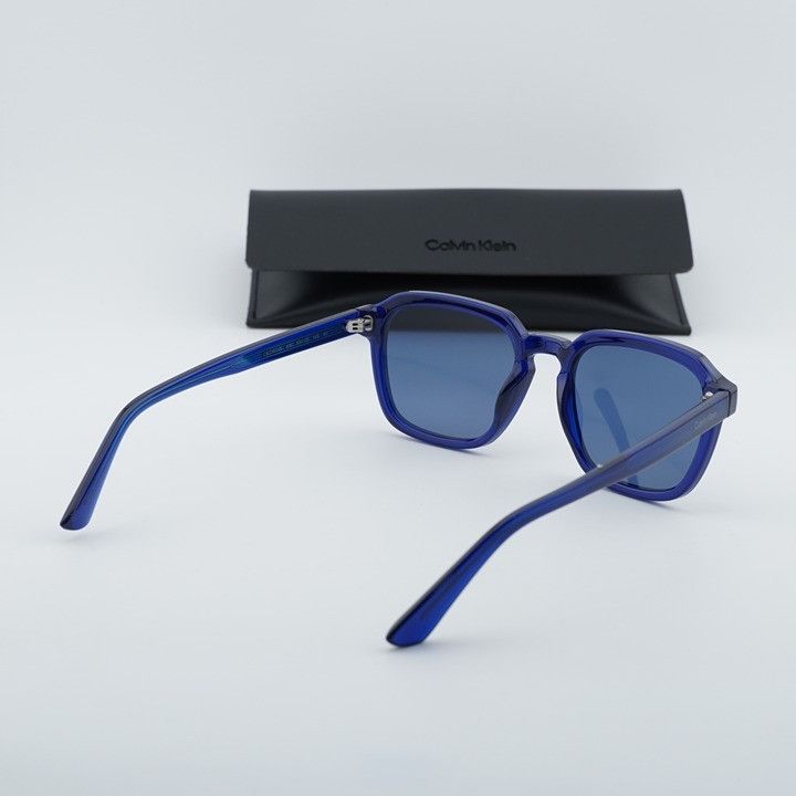 Calvin Klein Calvin Klein CK23533S 400 Men Sunglasses Blue Square Frame Size ONE SIZE - 10 Thumbnail