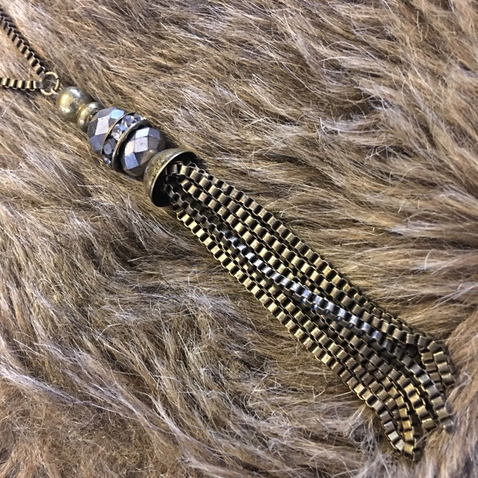 Vintage Vintage sparkle bead chain tassel long necklace Size ONE SIZE - 7 Thumbnail
