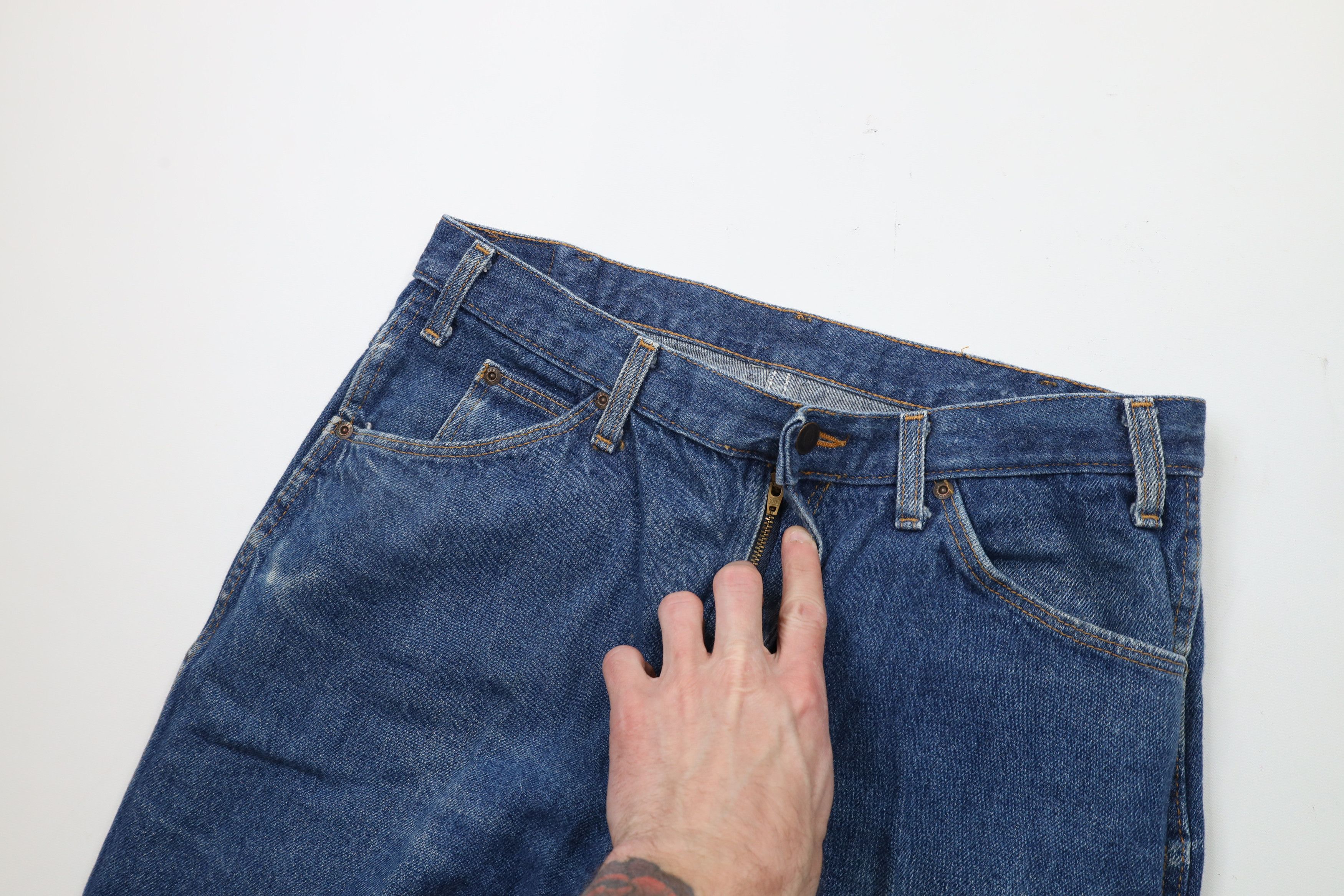 Dickies × Vintage Vintage 90s Dickies Spell Out Denim Jeans Blue Cotton Size US 32 / EU 48 - 6 Thumbnail