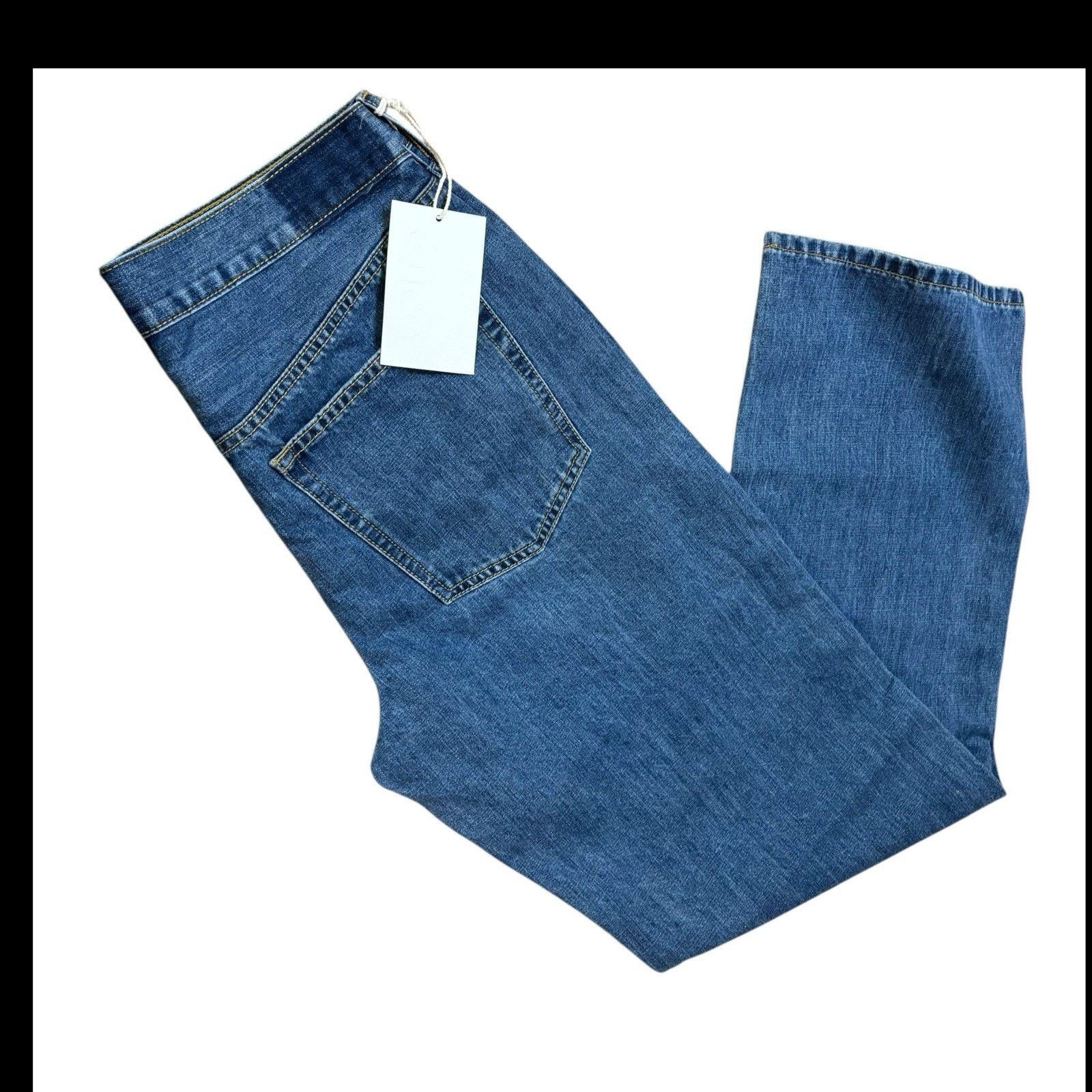 ETICA Etica Relaxed Button Fly Wide Leg Jeans Blue W's 29 [33x33] Size 33" - 4 Thumbnail