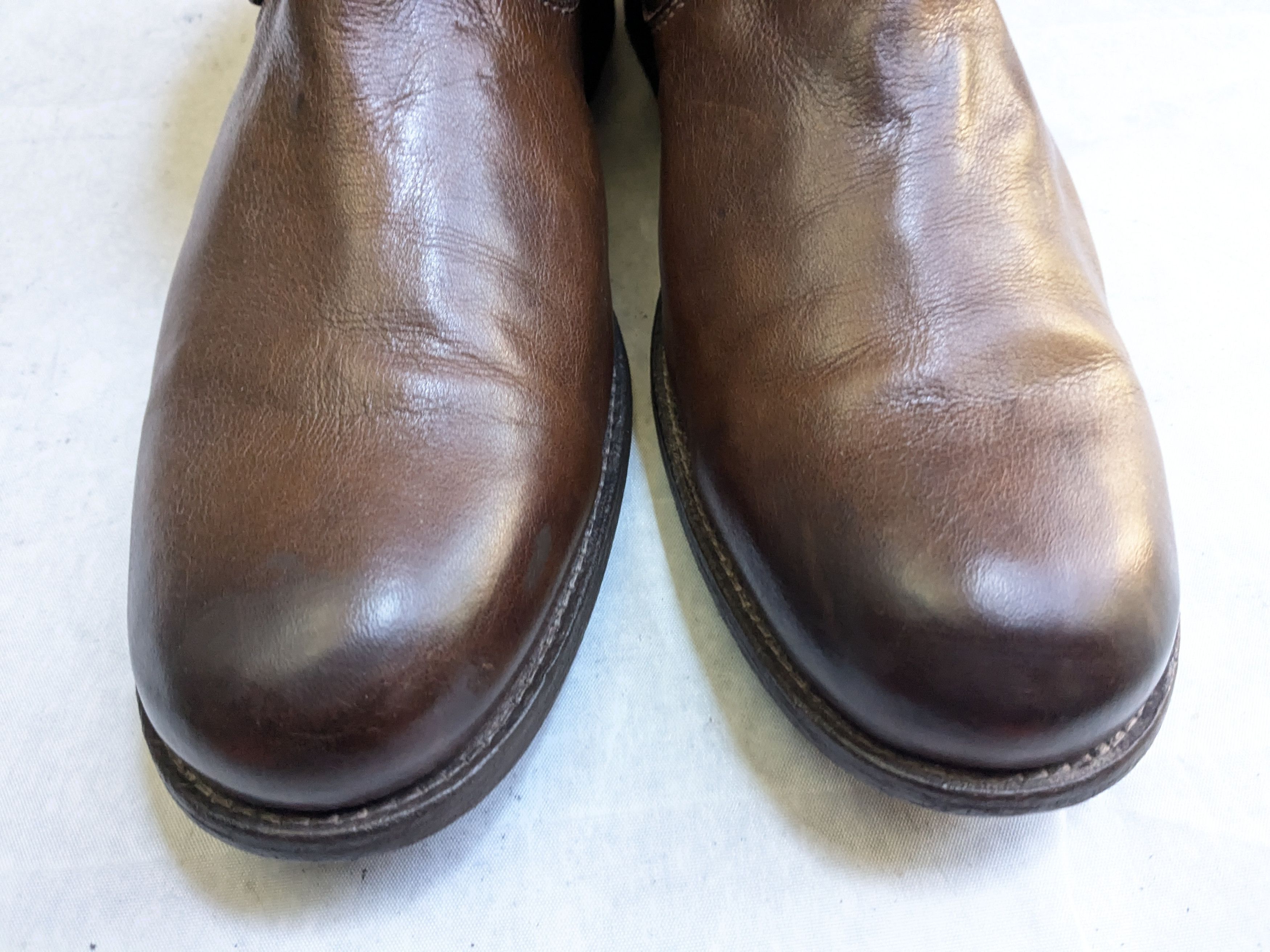 Frye Frye Engineer Boots Brown 12 D Leather Buckle Strap Size US 12 / EU 45 - 3 Thumbnail