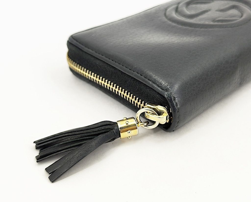 Gucci original GUCCI soho GG full leather zipper fringe wallet Size ONE SIZE - 8 Thumbnail