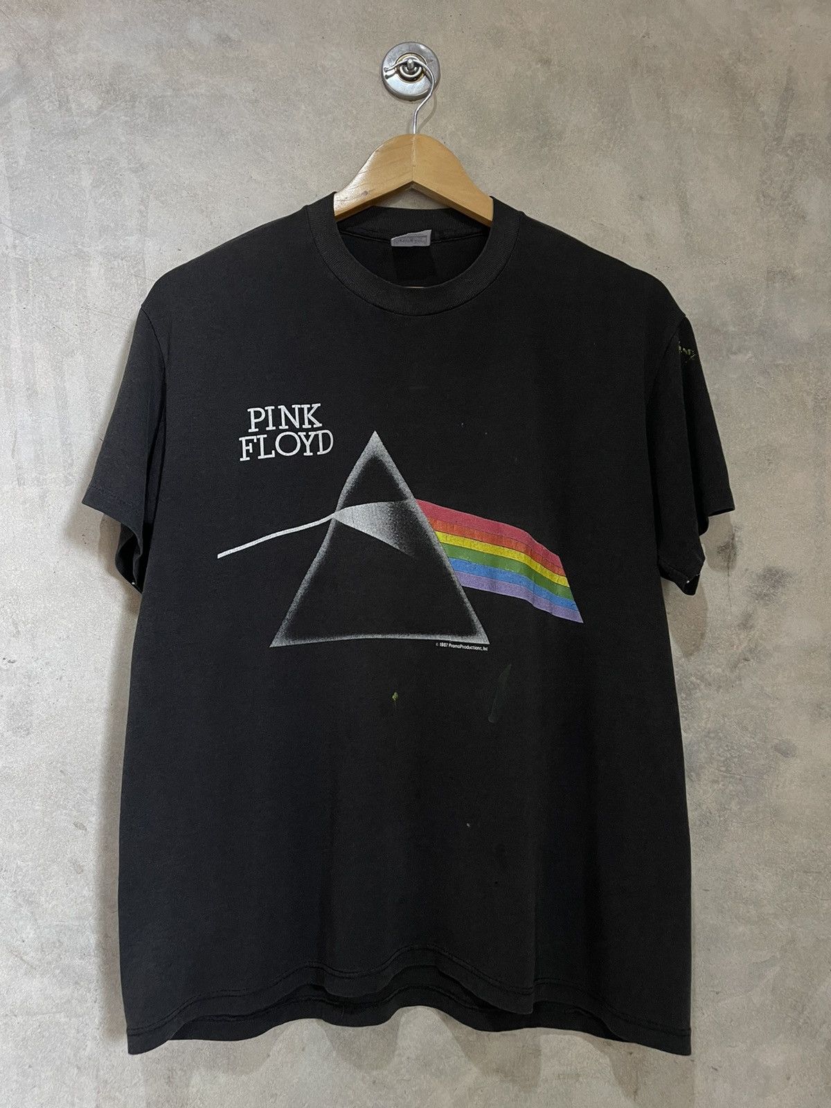 image of Made In USA Pink Floyd 1987’S in Black, Men's (Size Large)