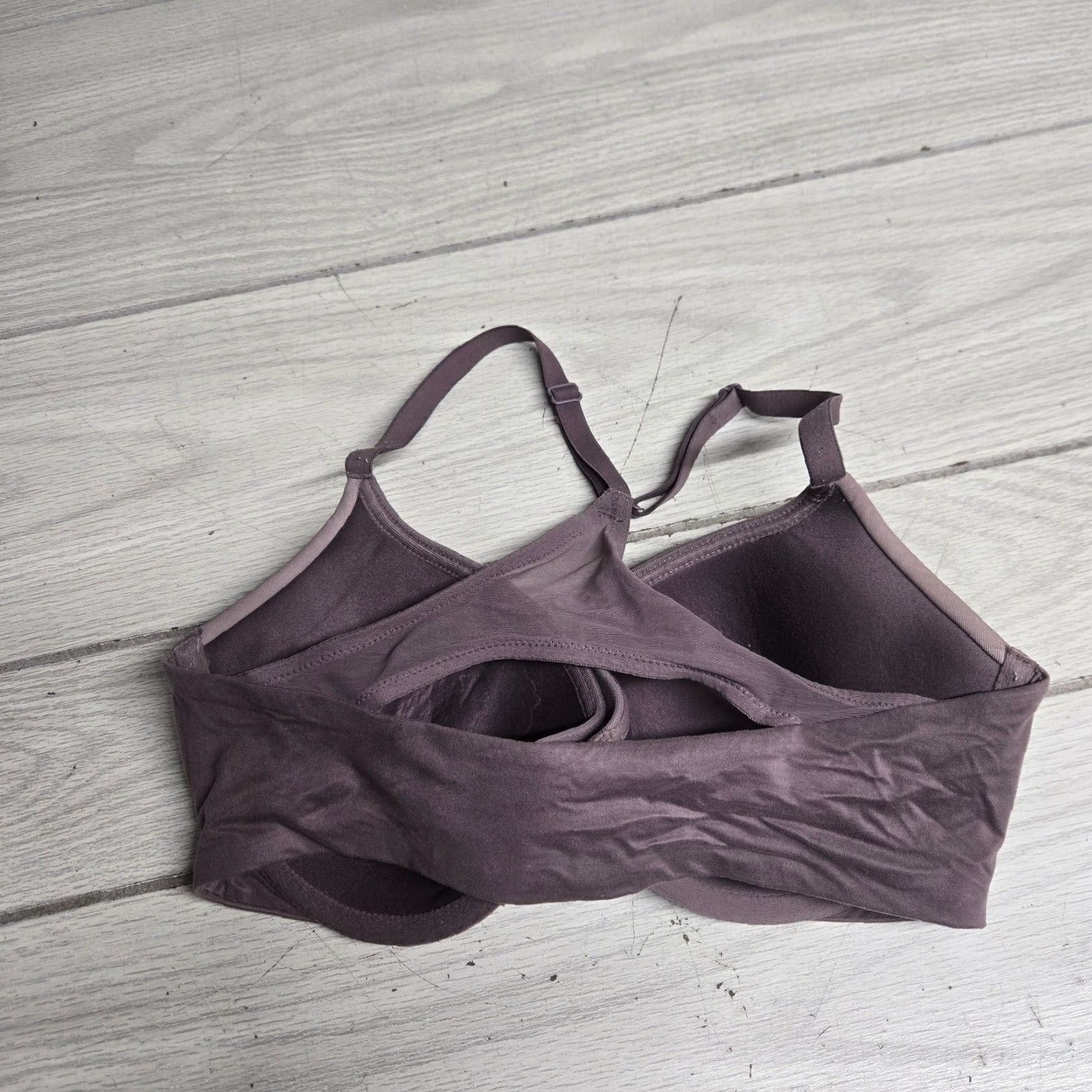 Victoria's Secret Victoria's Secret Bra Racerback 32DD Heather Purple Underwire Women Adult Size ONE SIZE - 4 Thumbnail