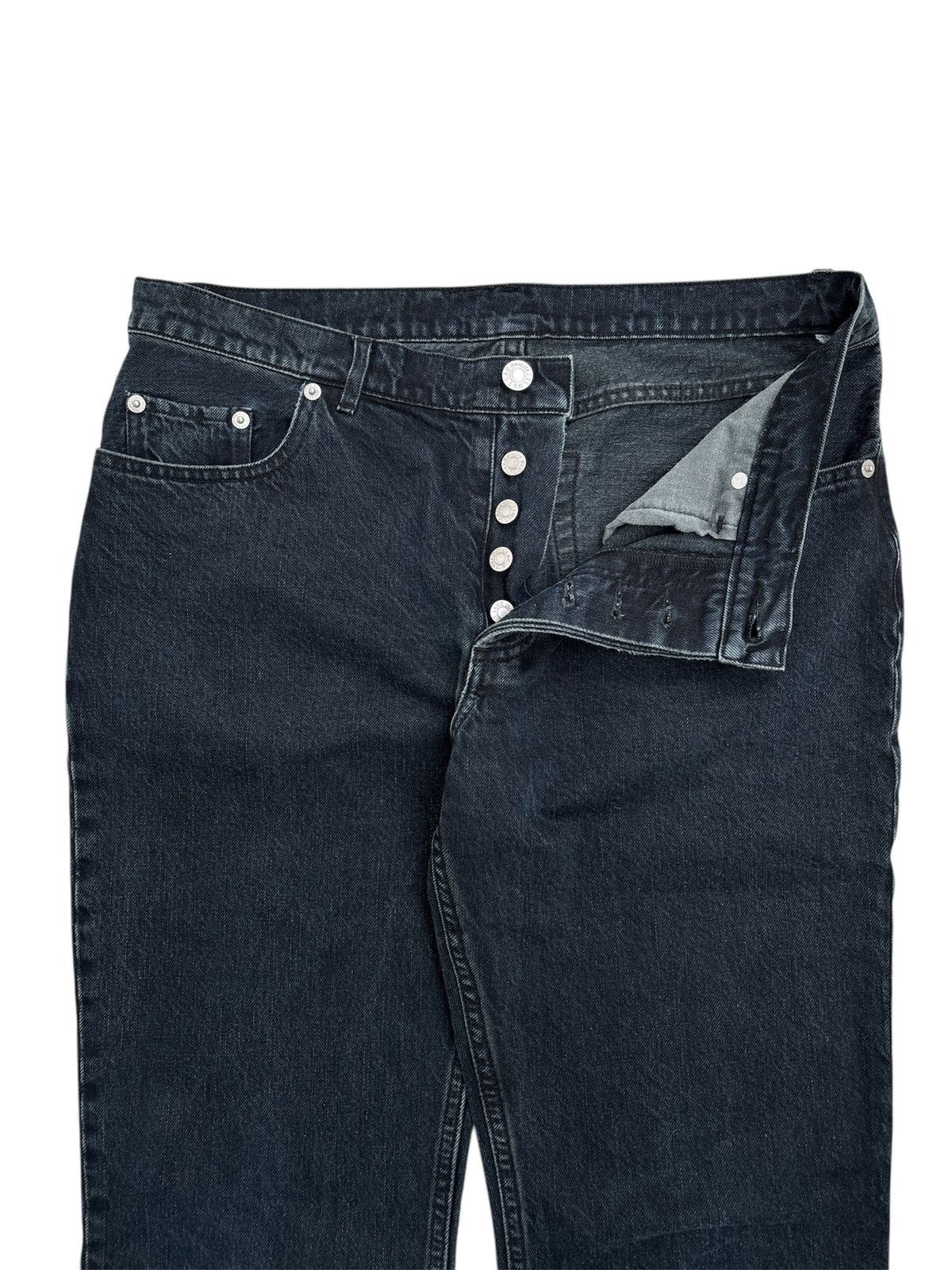 Helmut Lang 1996 Deep Indigo Washed Denim Jeans Size US 30 / EU 46 - 2 Thumbnail