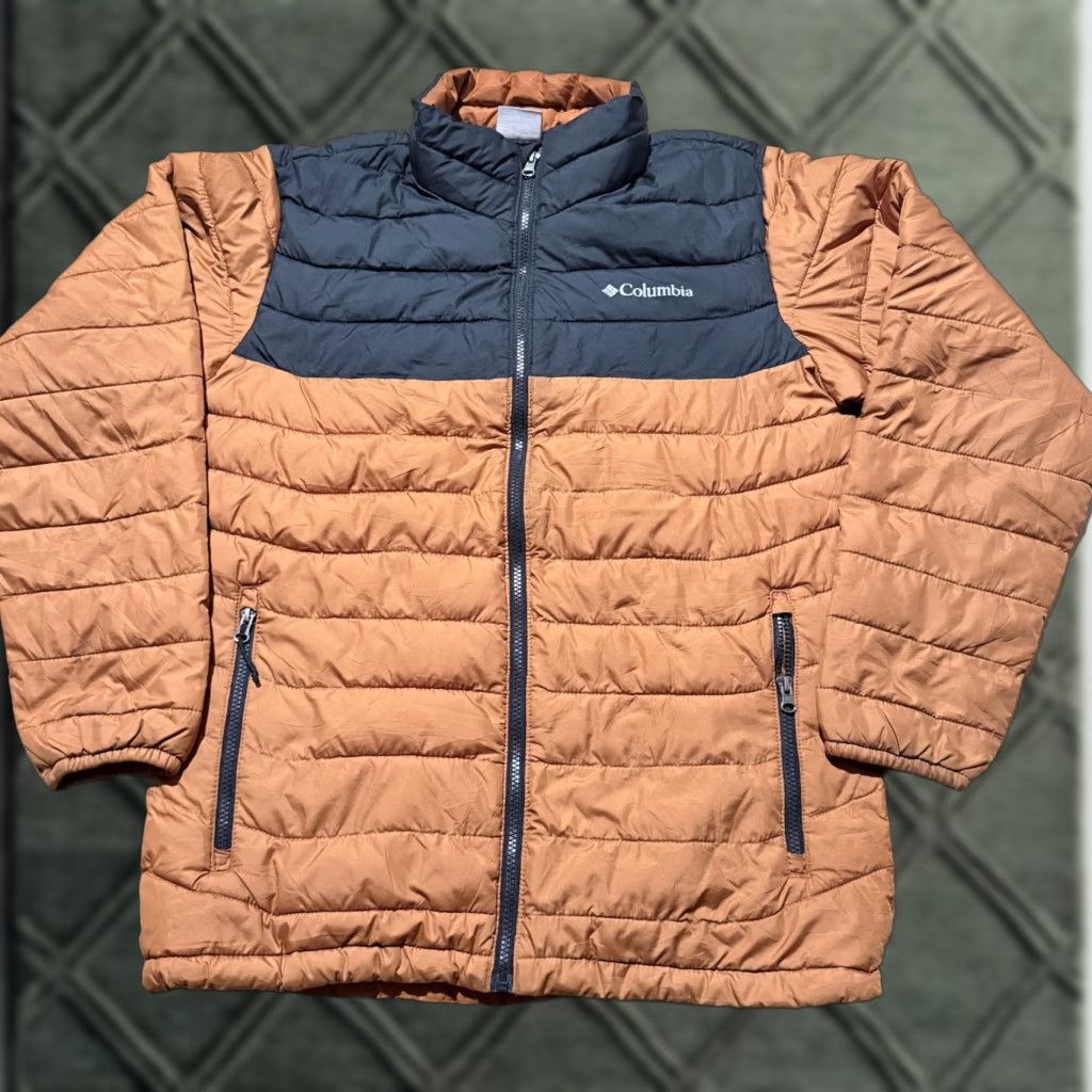 Vintage Columbia Powder Lite Insulated Full Zip Jacket Orange Black Men Medium Jacket Size US M / EU 48-50 / 2 - 1 Thumbnail