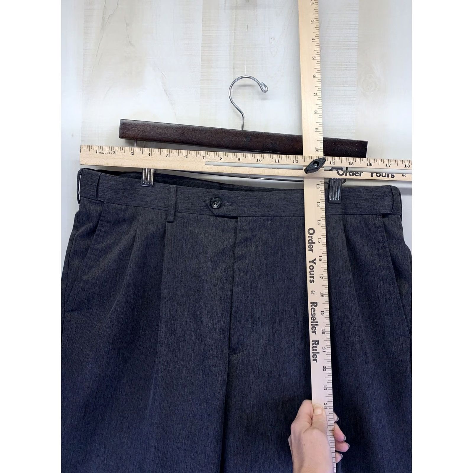 Perry Ellis Perry Ellis Portfolio Mens Gray Cuffed Trouser Slack Pants Size 36x32 Workout Shopwear? Size US 36 / EU 52 - 2 Thumbnail