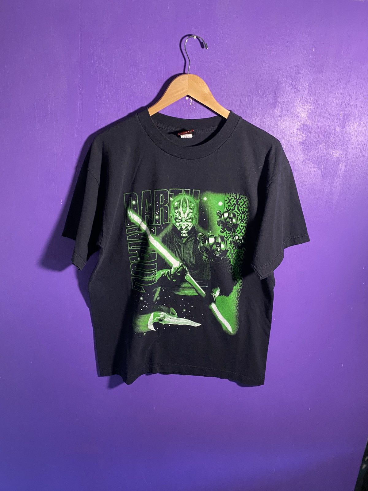 Star Wars Vintage 90s Star wars Darth Maul green logo t-shirt Size US L / EU 52-54 / 3 - 1 Thumbnail