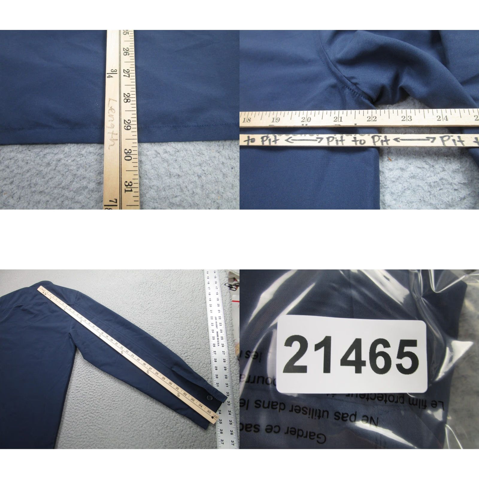 Vintage 13 Bonaparte Shirt Mens XL Navy Made In France Button Front Polyester Casual Size US XL / EU 56 / 4 - 8 Thumbnail
