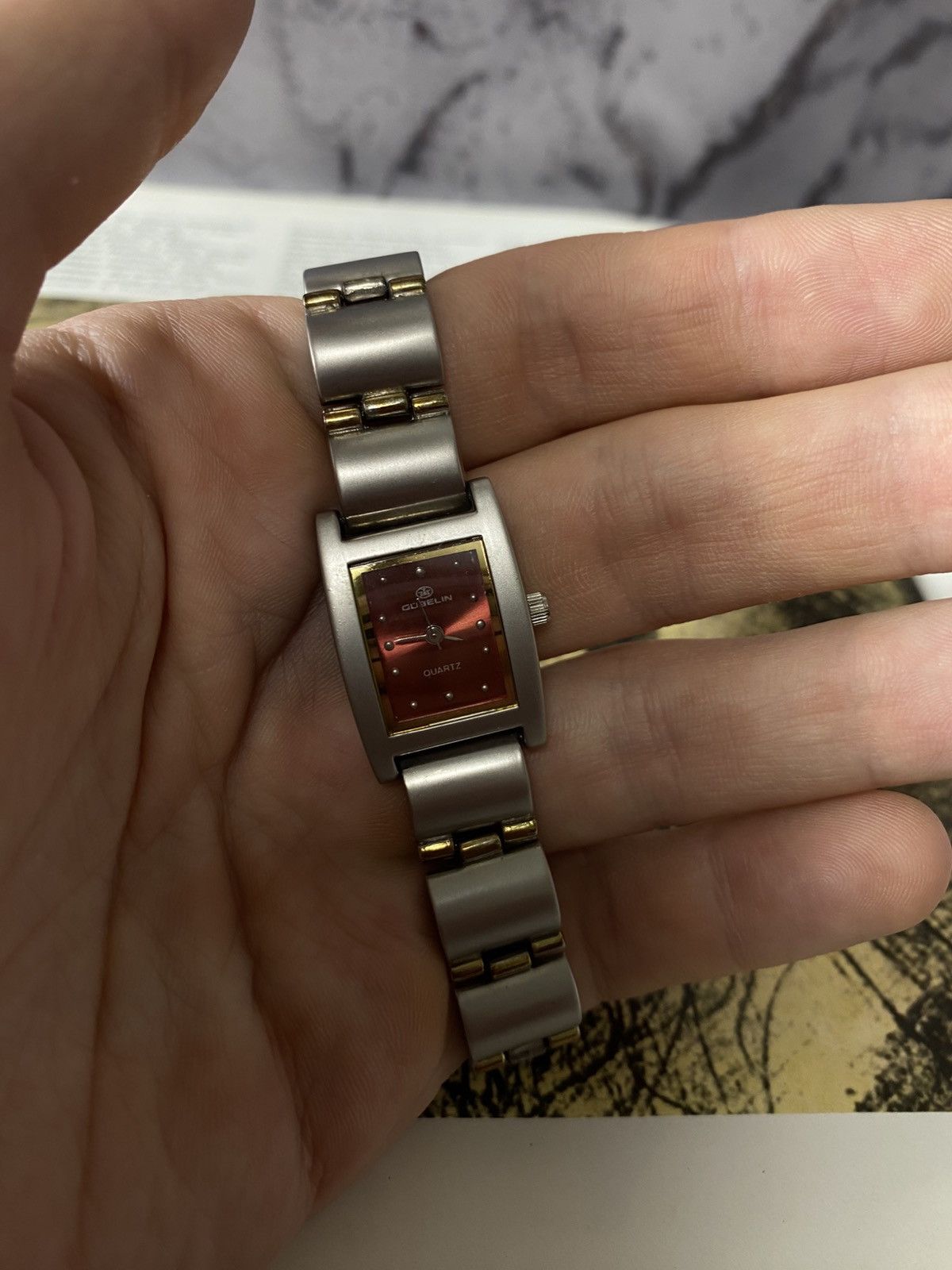 Japanese Brand Vintage Silver Tone Watch Purple Dial Y2K Unisex Style Size ONE SIZE - 4 Thumbnail