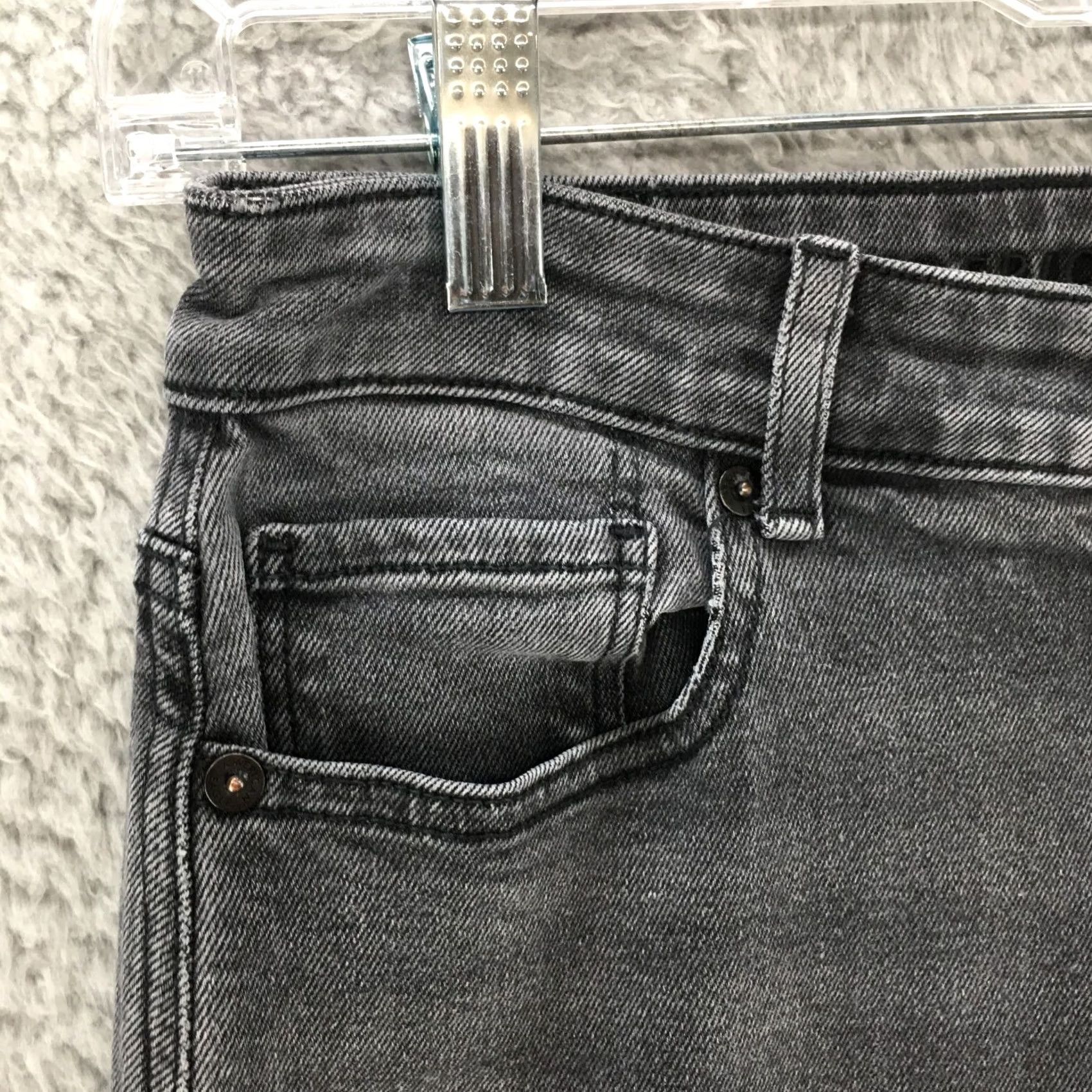 American Eagle Outfitters American Eagle Outfitters Jeans Womens 4 Slim Stretch Skinny 28 Gray Dark Wash Size 27" / US 4 / IT 40 - 3 Thumbnail