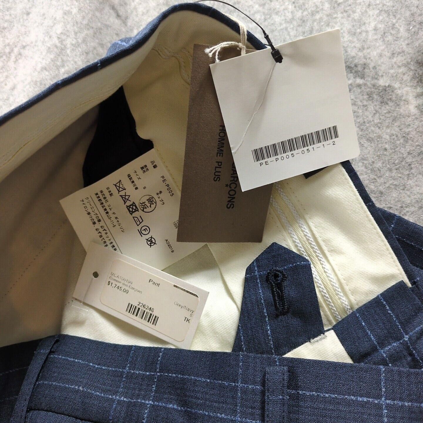 Comme des Garcons NWT CDG Comme des Garçons Homme Plus Wool Navy Trousers Size US 30 / EU 46 - 2 Thumbnail