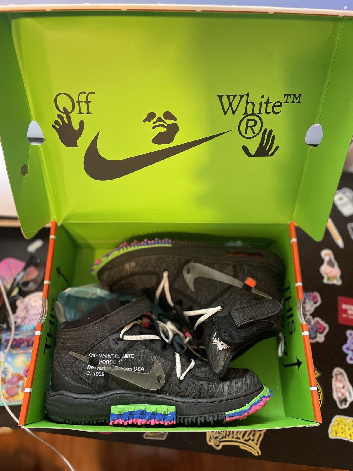 Nike × Virgil Abloh Black Virgil Abloh Nike AF1 Size US 12 / EU 45 - 7 Thumbnail