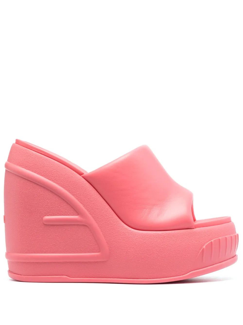 Fendi Fendi Wedge FF Pattern Platform Slides Sandals in pink Size US 10 / IT 40 - 1 Thumbnail