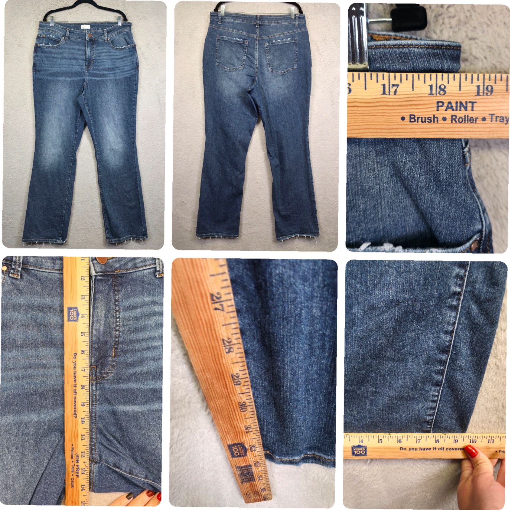 Maurices Jeans Womens 18W Lot of 3 Skinny Straight Cropped Medium Wash Stretch Denim Jeans