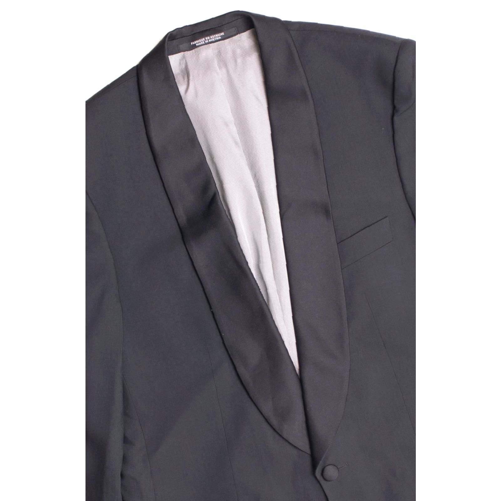 Vintage Baumler Black Tuxedo Jacket Medium Wool Blazer Formal Evening Coat Size 40R - 3 Thumbnail