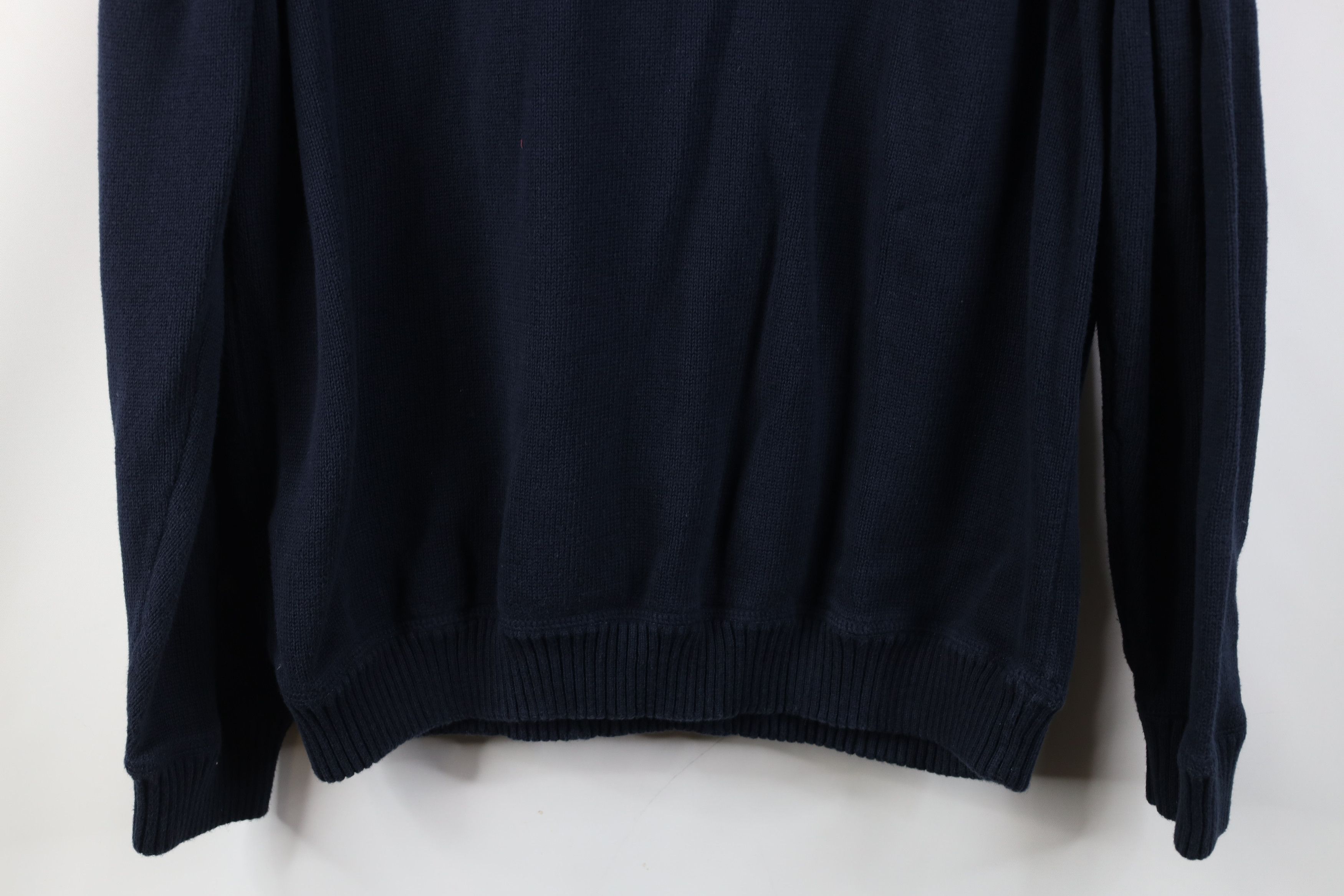 Eddie Bauer Vintage Y2K Eddie Bauer Cotton Knit Henley Sweater Blue Size US L / EU 52-54 / 3 - 13 Thumbnail
