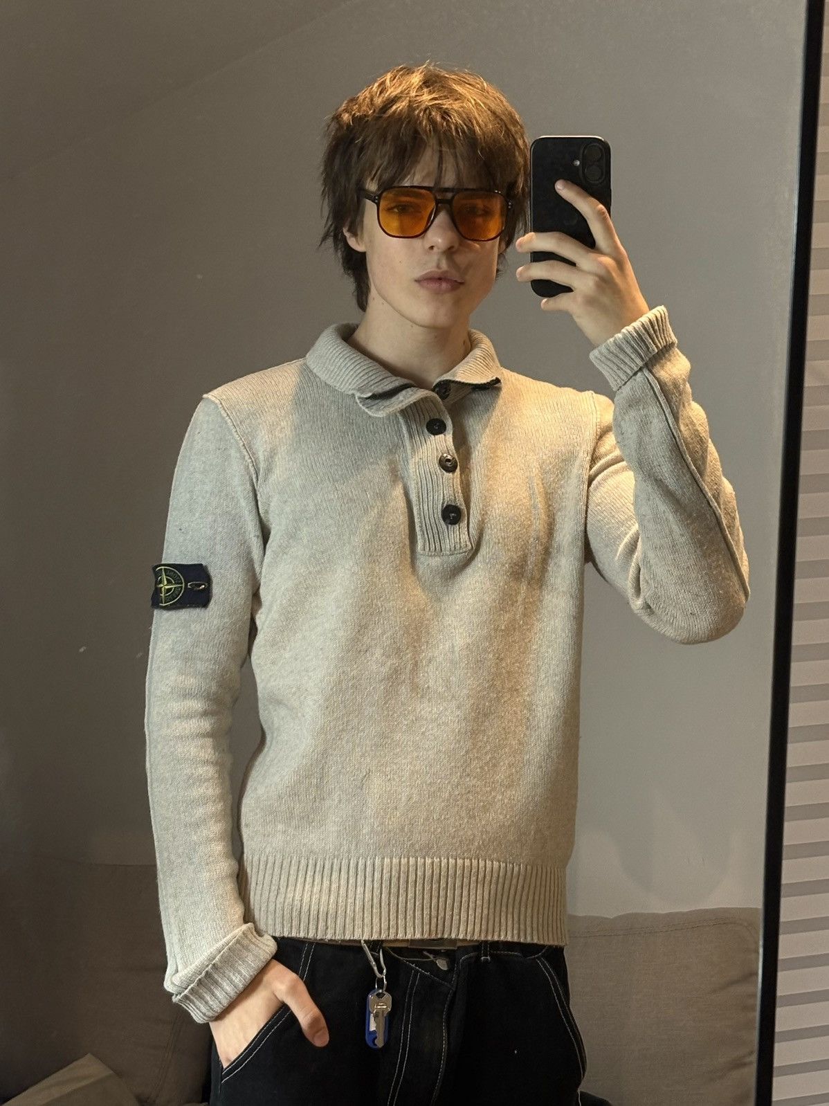 Stone Island 00s Stone Island Vintage Knitted Wool Sweater Indie Sleaze Size US M / EU 48-50 / 2 - 2 Thumbnail