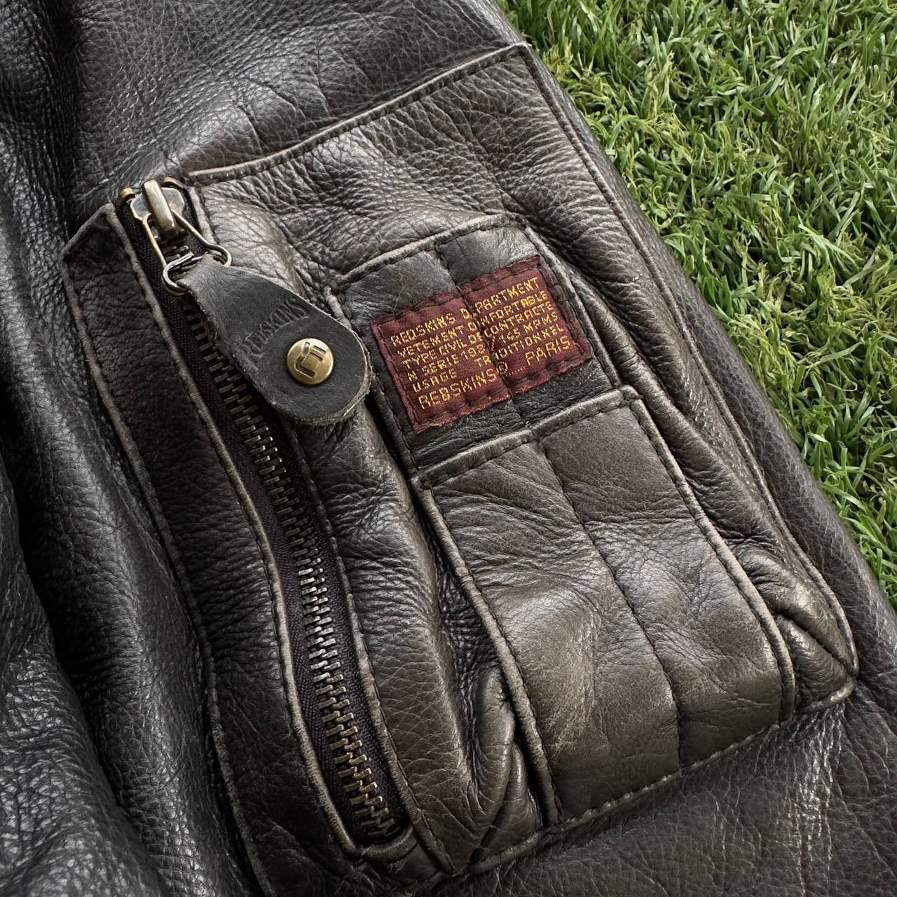 NFL VINTAGE REDSKINS FLIGHT LEATHER BOMBER JACKET RARE Size US XL / EU 56 / 4 - 5 Thumbnail