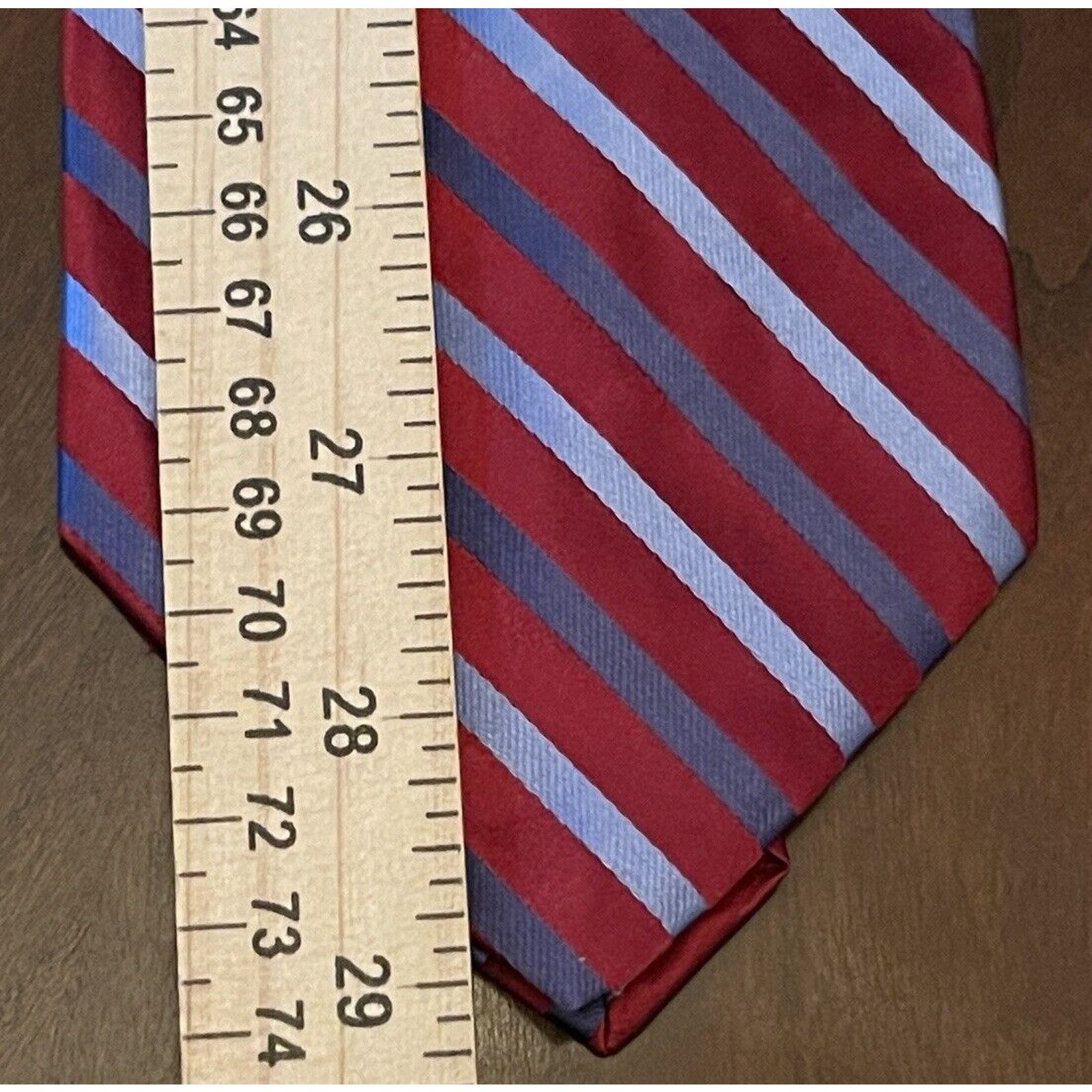 Van Heusen Van Heusen Red Blue 100% Imported Silk Made In USA Size ONE SIZE - 5 Thumbnail