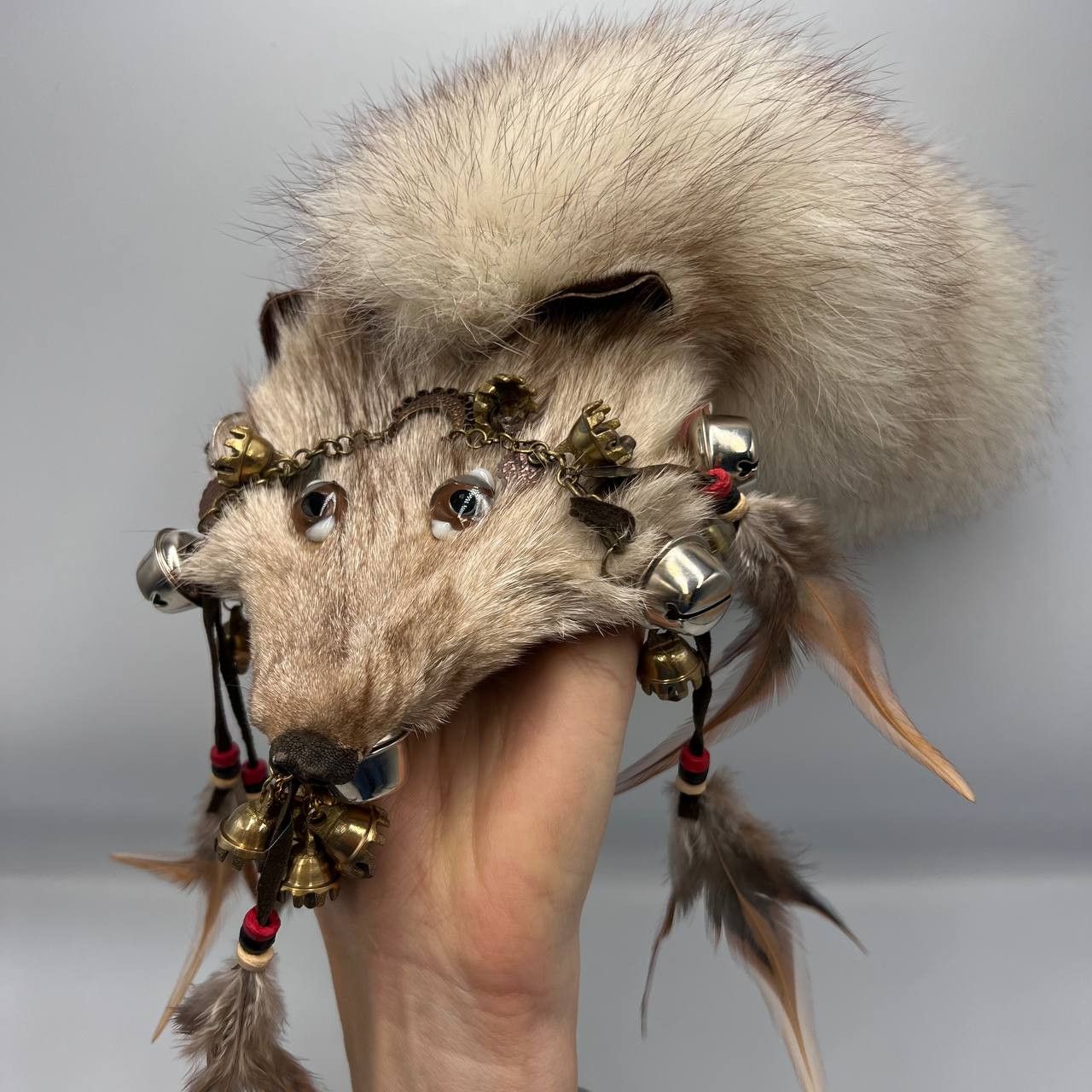 Vintage Vintage Healing Real Eco-friendly Fur Fox Tail Amulet Bells Size ONE SIZE - 2 Thumbnail