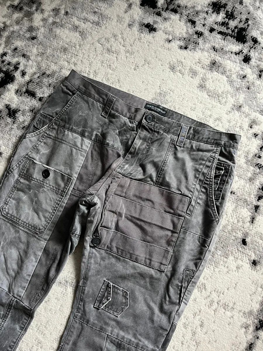 Dolce & Gabbana AW2011 Dolce & Gabbana Neutral Multiple Pocket Cargo Pants Size US 33 - 3 Thumbnail