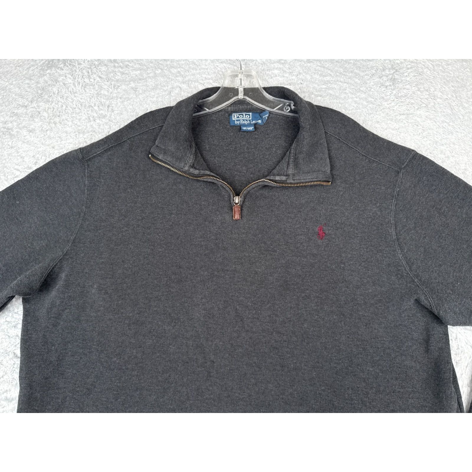 Ralph Lauren VINTAGE Polo Ralph Lauren Sweater Shirt Adult 2XL Gray 1/4 Zip Mock Neck Men Size US XXL / EU 58 / 5 - 4 Thumbnail