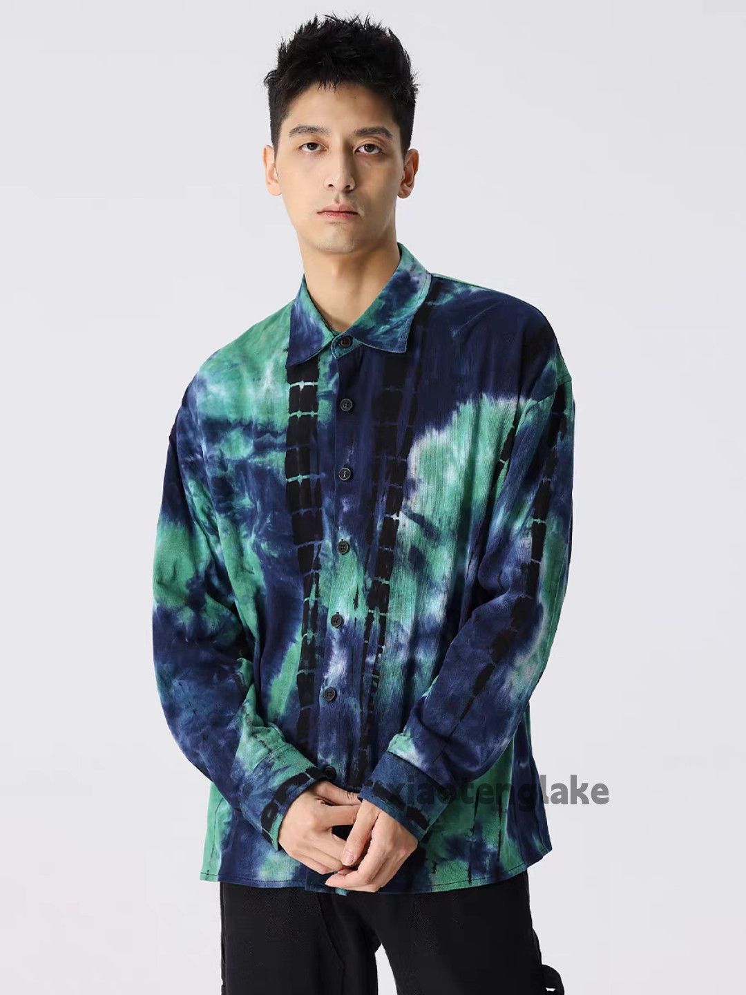 Vintage Unisex outdoor utility tie dye pattern festival party shirt Size US M / EU 48-50 / 2 - 5 Thumbnail