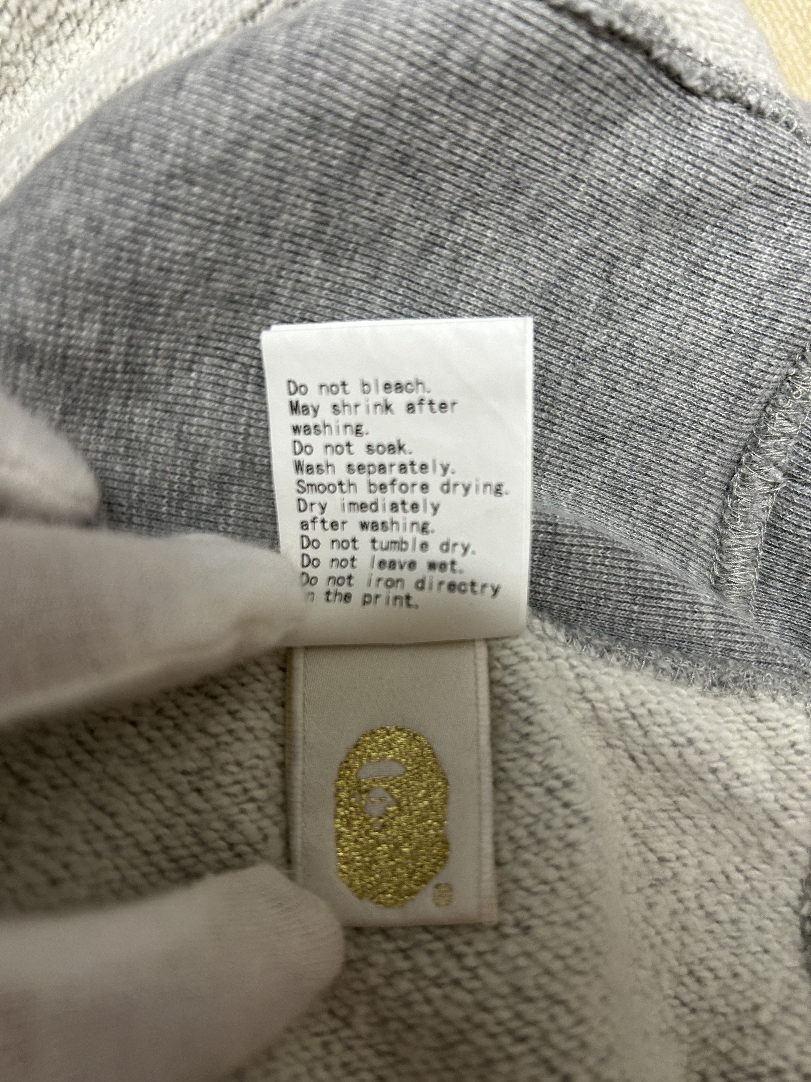 Bape Bape Gray Fire College Logo Flame Pullover Hoodie Size US S / EU 44-46 / 1 - 8 Thumbnail