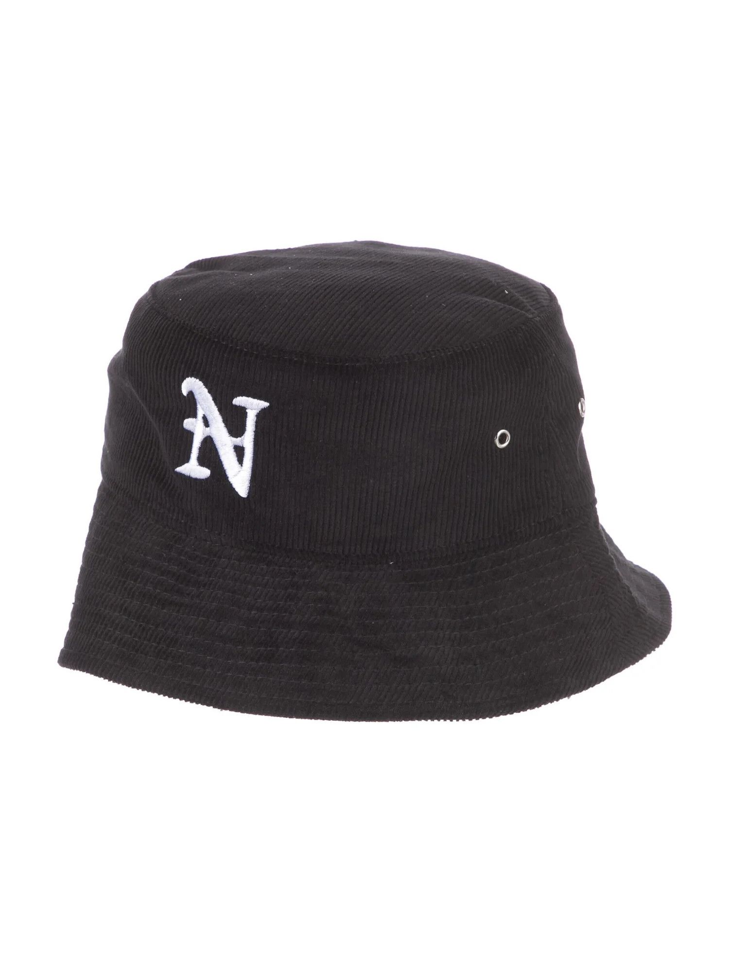 image of Nahmias "n" Corduroy Bucket Hat in Black, Men's